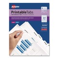 Back to School Sale | Avery 16280 1.25 in. Wide 1/5-Cut Printable Plastic Tabs with Repositionable Adhesive - White (96/Pack) image number 0