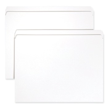 Smead 12810 0.75 in. Expansion Reinforced Top Tab Colored File Folders - Letter Size/White (100/Box)