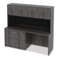 Office Filing Cabinets & Shelves | Alera ALEVA513622GY Valencia Series 34 in. x 22.75 in. x 29.5 in. Legal/Letter-Size 2-Drawer Lateral File - Gray image number 4