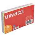 Flash Cards | Universal UNV47216 3 in. x 5 in. Index Cards - Ruled, Assorted Colors (100/Pack) image number 2