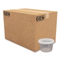 Food Trays, Containers, and Lids | GEN TD40016E 16 oz. Plastic Deli Containers with Lid - Clear (240/Carton) image number 1