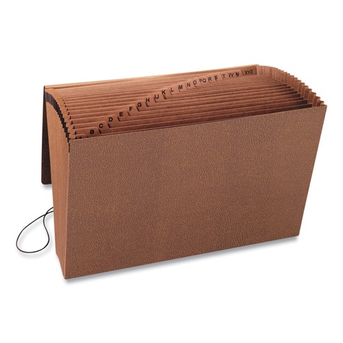 File Folders | Smead 70320 TUFF Legal Size 1/21-Cut Tabs 21 Sections Elastic Cord Closure Expanding Wallet - Redrope image number 0