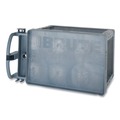 Cleaning Carts | Rubbermaid Commercial 2192464 BRUTE Heavy-Duty Ergo Handle Utility Cart Plastic Two Shelves 500 lb Capacity 25.5-in x 44-in x 39-in Gray image number 5
