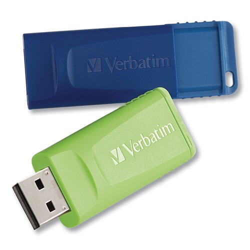 Office Electronics & Batteries | Verbatim 99812 Store 'n' Go 64 GB USB Flash Drive - Assorted Colors (2/Pack) image number 0