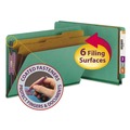 File Folders | Smead 29785 2 in. Expansion End Tab Pressboard Classification Folders - Green/Legal Size (10/Box) image number 0