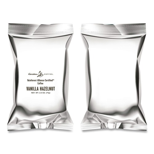 Coffee | Caribou Coffee 042765 2.5 oz Fractional Pack - Vanilla Hazelnut (18/Carton) image number 0