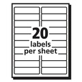 Labels | Avery 05661 Easy Peel 1 in. x 4 in. Mailing Labels with Sure Feed - Matte Clear (20-Piece/Sheet, 50 Sheets/Box) image number 4