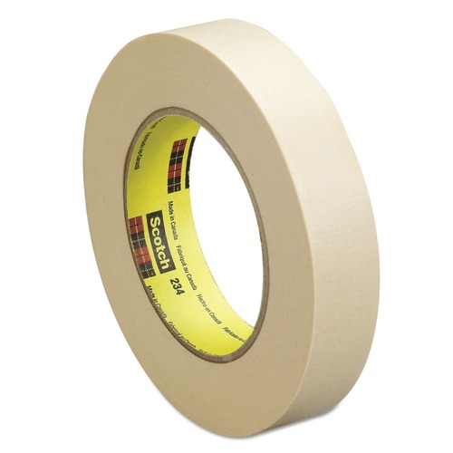 Back to School Sale | Scotch 234 18 mm x 55 m 3 in. Core General Purpose Masking Tape - Tan (1-Roll) image number 0