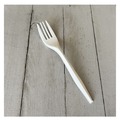 Cutlery | Boardwalk BWKFORKPPMW 5.51 in. Mediumweight Polypropylene Plastic Fork Cutlery - White (1000/Carton) image number 2