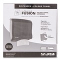 Paper Towel Holders | San Jamar T1755TBK 11.5 in. x 5.5 in. x 11.5 in. Ultrafold Fusion C-Fold and Multifold Towel Dispenser - Black image number 5