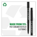 Pens | uni-ball 2013567 ONYX 0.7 mm Strick Roller Ball Pen - Black Ink/Black Barrel/Fine (72/Pack) image number 2
