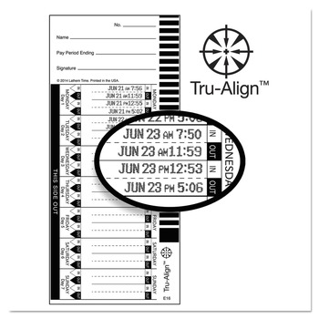 RECORDKEEPING AND FORMS | LZB E16-100 4 in. x 9 in. One Side Time Clock Cards for Lathem Time 1600E (100/Pack)