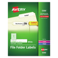 Labels | Avery 05366 0.66 in. x 3.44 in. Permanent TrueBlock File Folder Labels with Sure Feed Technology - White (30/Sheet, 50 Sheets/Box) image number 0