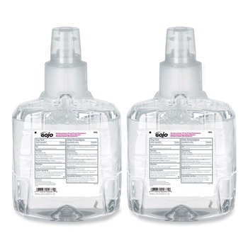GOJO Industries 1912-02 1200 ml Antibacterial Foam Handwash Refill for LTX-12 Dispenser - Plum Scent (2/Carton)