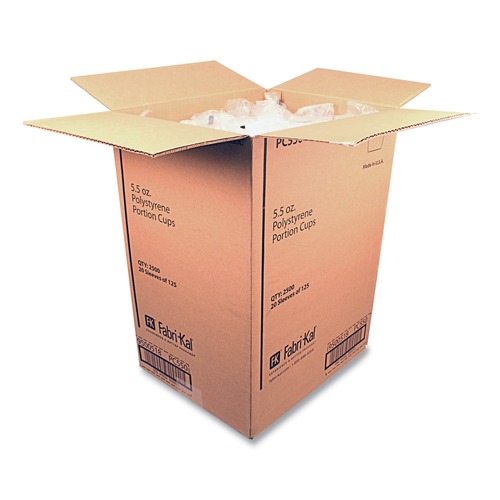Food Trays, Containers, and Lids | Fabri-Kal 000000000009500518 5.5 oz. Plastic Portion Cups - Translucent (20/Carton) image number 0