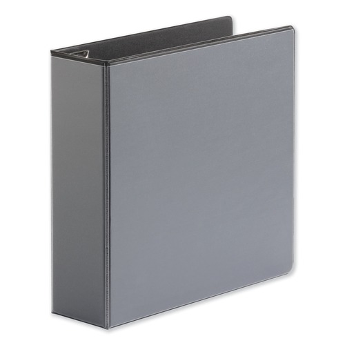 Binders | Universal UNV30751 3 in. Capacity 11 in. x 8.5 in. 3 Rings Deluxe Easy-to-Open D-Ring View Binder - Black image number 0