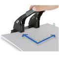 Staple Punches | Swingline A7074050D 1/4 in. Holes 28-Sheet Comfort Handle Steel Two-Hole Punch - Black/Gray image number 4