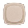 Bowls and Plates | Dart 8PSC1PF ProPlanet Seal 8.25 in. x 8.25 in. Plate Compostable Molded Fiber Dinnerware - Tan (4/Carton) image number 1