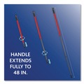 Mops | O-Cedar 148473EA 51 in. Adjustable Handle EZWring Spin Mop System - White Microfiber Head, Red/Gray Handle image number 6