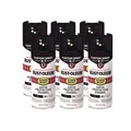 Painting | Rust-Oleum 376869 Stops Rust 5-in-1 Spray Paint, Satin Black, 12 oz Aerosol Can, 6/Carton image number 0