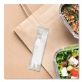 Cutlery | SOLO MOW9Y-0007 Medium Weight PP Kit Wrapped Fork/Knife/Teaspoon/Napkin - White (250/Carton) image number 2