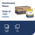 Hand Wipes | Tork 192821 1-Ply 8 x 6 Disinfectant Wipe Jumbo Rolls - Lemon/White (2/Carton) image number 2