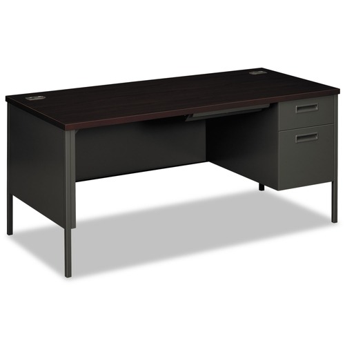 Office Electronics & Batteries | HON HP3265R.N.S 6 in. x 30 in. x 29.5 in. Metro Classic Series Right Pedestal  in.L in. Workstation Desk - Mahogany/Charcoal image number 0
