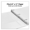 Back to School Sale | Universal UNV20742 11 in. x 8.5 in. 1 in. Capacity 3 Rings Slant D-Ring View Binder - White image number 5