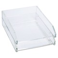 Desktop Organizers | Kantek AD-15 10.5 in. x 13.75 in. x 2.5 in. 2-Section Acrylic Letter Tray - Clear image number 0
