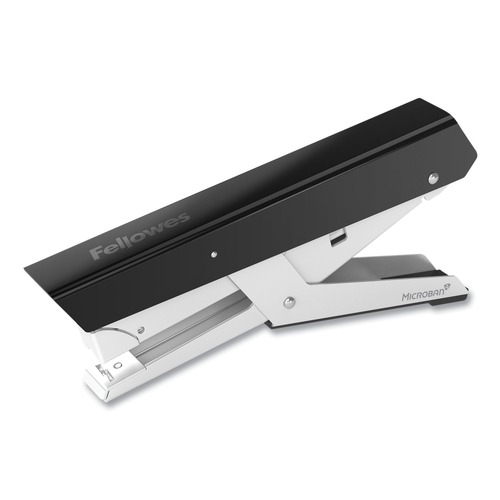 Back to School Sale | Fellowes Mfg Co. 5014801 LX890 0.25 in./0.31 in. Staples 40-Sheet Capacity Handheld Plier Stapler with Antimicrobial Protection - Black/White image number 0
