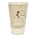 Cups and Lids | SOLO R12N-J8000 Symphony 12 oz ProPlanet Seal Treated-Paper Cold Cups - White/Beige/Red (100/Bag, 20 Bags/Carton) image number 3