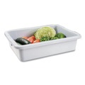 Cleaning Carts | Rubbermaid Commercial FG334900GRAY 20 in. x 15 in. x 5 in. Bus/Utility Tote - Gray image number 3