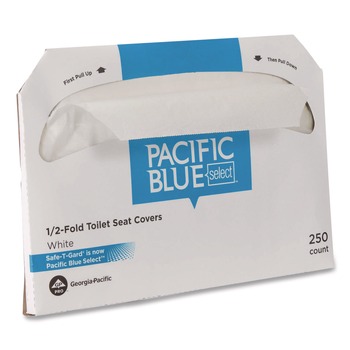 FACILITY MAINTENANCE SUPPLIES | Georgia Pacific Professional 47052 Safe-T-Gard Half-Fold Toilet Seat Covers Half-Fold 14.5 x 17.44 White 250 Covers/Pack 4 Packs/Carton