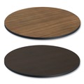 Office Desks & Workstations | Alera ALETTRD36EW 35.5 in. Diameter Round Reversible Laminate Table Top - Espresso/Walnut image number 0