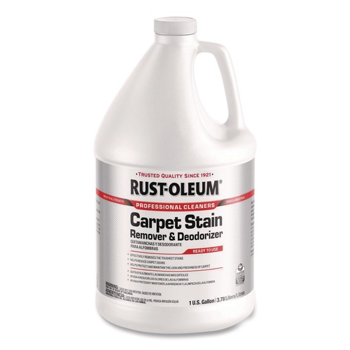 All-Purpose Cleaners | Rust-Oleum 352253 Carpet Stain Remover Plus Deodorizer Lemon Scent 1 gal Jug (4/Carton) image number 0