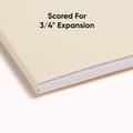File Folders | Smead 14537 1/3-Cut Tabs Assorted 0.75 in. Expansion 2 Fasteners Letter Size Top Tab Fastener Folders - Manila Exterior (50/Box) image number 5