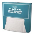 Food Wraps | Bagcraft P057014 14 x 14 Grease-Resistant Paper Wraps and Liners - White (4000/Carton) image number 1