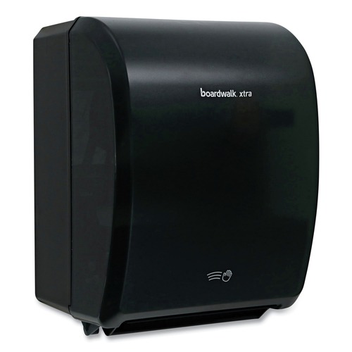 Paper Towel Holders | Boardwalk BWK33GREEN 12.31 x 9.31 x 15.94 Xtra Electronic Hand Towel Dispenser - Black (1/Carton) image number 0