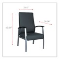 Office Chairs | Alera ALEML2419 metaLounge Series 24.6 in. x 26.96 in. x 42.91 in. High-Back Guest Chair - Black Seat/Back, Silver Base image number 5