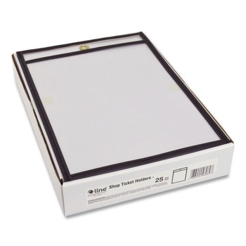 C-Line 46058 25-Sheet 5 x 8 Stitched Shop Ticket Holders - Both Sides Clear (25/Box)