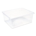 Boxes & Bins | Storex 62532U05C Storage Tray, Deep, 2 gal, 10.65-in x 10.65-in x 5.2-in, Clear, 5/Pack image number 2