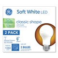 Office & Office Supplies | GE 93109032 9 Watts A19 Classic LED Non-Dim Light Bulb - Soft White (2/Pack) image number 0