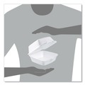 Just Launched | Dart 50HT1 5.38 in. x 5.5 in. x 2.88 in. Foam Hinged Lid Containers - White (500/Carton) image number 7