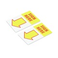 Page Flags | Universal UNV99005 "Sign Here" Arrow Page Flags - Yellow/Red (50 Flags/Dispenser, 2 Dispensers/Pack) image number 2