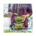 Food Trays, Containers, and Lids | World Centric RDLCS24 6.5 in. x 7.5 in. x 0.3 in. PLA Rectangular Plastic Deli Container Lids - Clear (600/Carton) image number 1