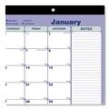 Bulletin Boards | Brownline C181700 17.75 in. x 10.88 in. 12-Month (Jan to Dec) 2025 Monthly Desk Pad Calendar - White/Blue/Green Sheets Black Binding/Clear Corners image number 3