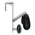 Wall Racks & Hooks | Alba PMMOUSPART Hanger Shaped Metal/Foam/ABS Partition Coat Hook - Silver/Black image number 1