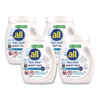 PRODUCTS | Dial 72613 46880 MIGHTY PACS Free Clear Laundry Detergent (4/Carton)