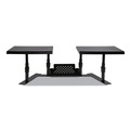Office Electronics & Batteries | Allsop 31883 25.6 in. to 33.1 in. x 12.6 in. x 6.2 in. to 8.6 in. Supports 20 lbs. Shelf Metal Art Ergotwin Dual Monitor Stand - Black image number 0