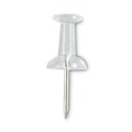 Push Pins | Universal UNV31306 3/8 in. Plastic Push Pins - Clear (400/Pack) image number 1